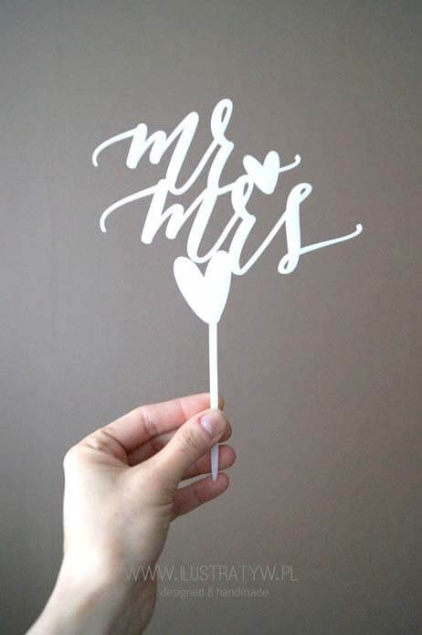 Cake Topper - Mrs&Mr