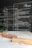 Grawerowane Menu weselne