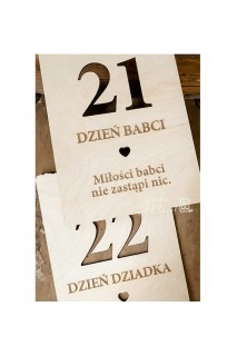 Kartka z kalendarza - Dzień Babci i Dziadka